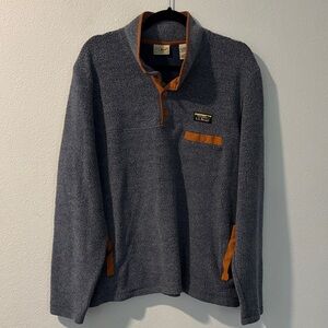 L.L. Bean - fleece quarter buttons - L